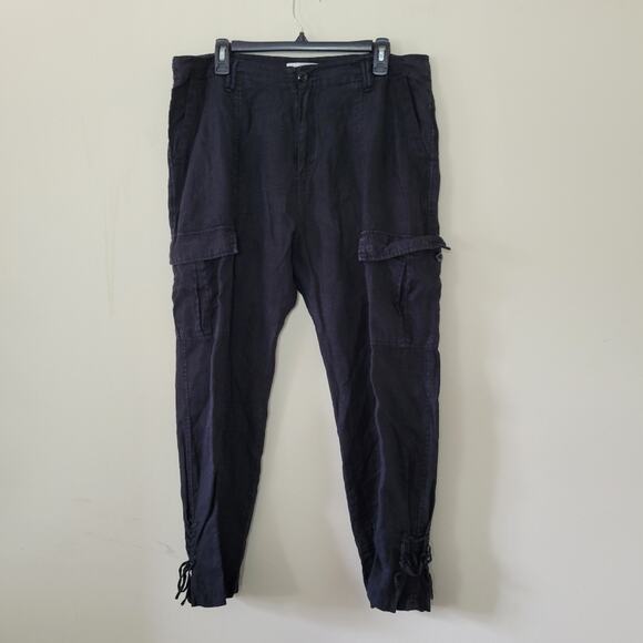 Joie Womens Telutci Linen Lace-Up Legs Cargo Pants - Picture 2 of 7